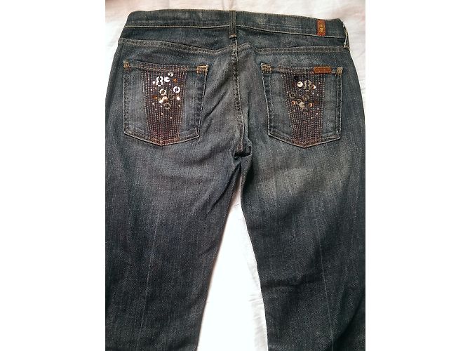 Jeans 7 For All Mankind Blu Taglio Dritto - vista 4