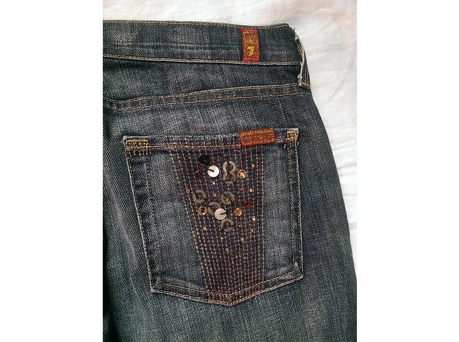 Jeans 7 For All Mankind Blu Taglio Dritto - vista 5