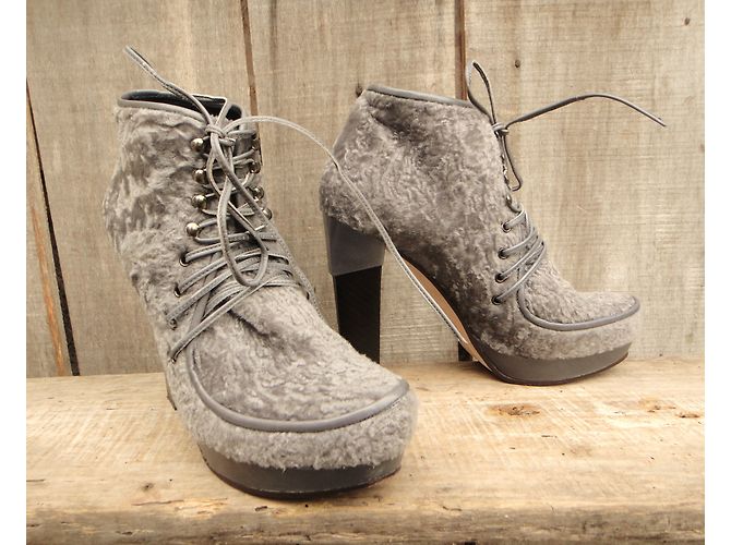 Botines Karine Arabian de piel gris - vista 4