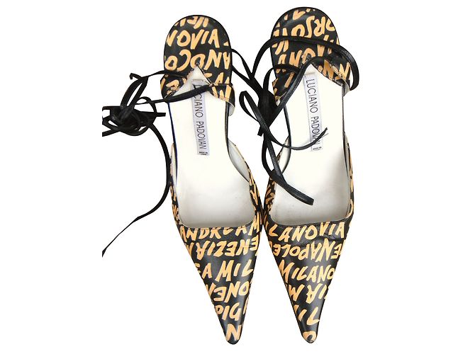 Décolleté Luciano Padovan in pelle gialla taglia 35 Giallo - vista 2