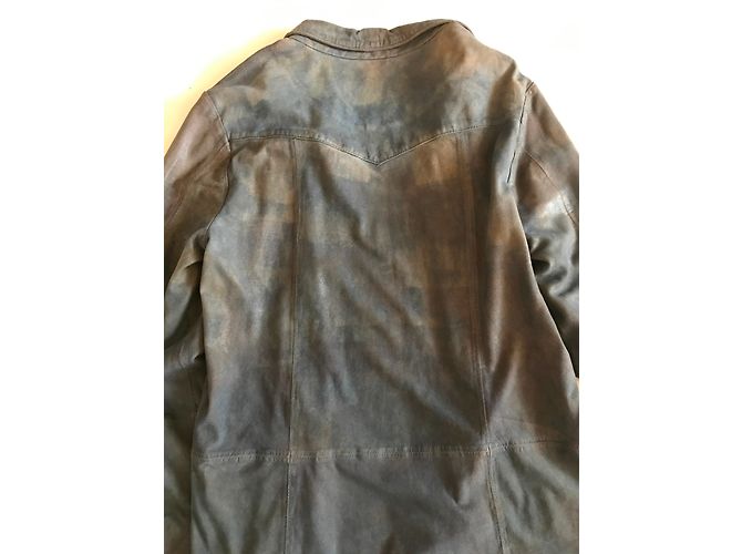 Camicia Goosecraft in camoscio blu Taglia M - vista 5