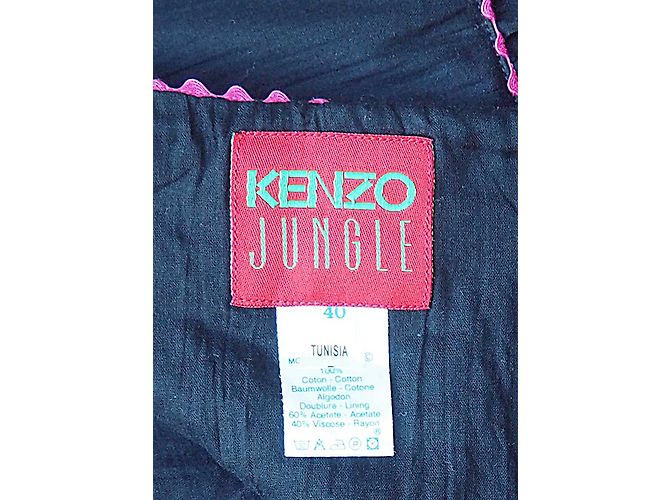 Gonna Kenzo nera e multicolore in cotone Nero - vista 3
