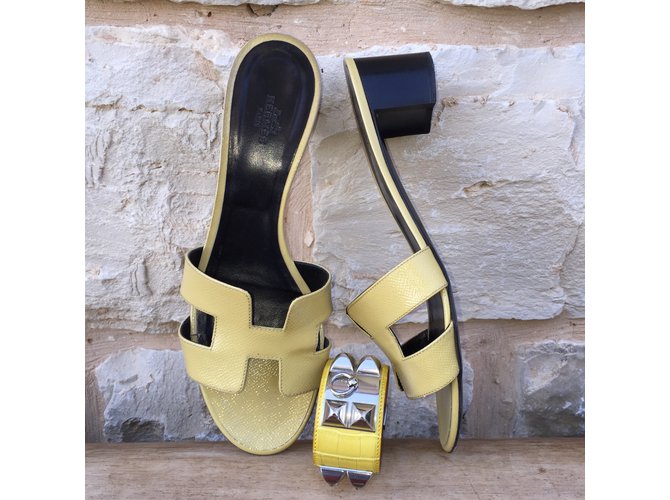Hermès SANDALI OASI DI HERMES Giallo - vista 3