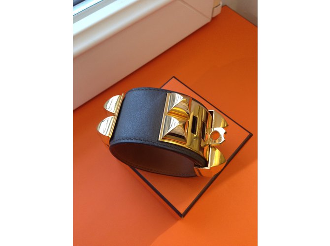Hermès COLLIER DE CHIEN HERMES ETAIN Grigio antracite - vista 3