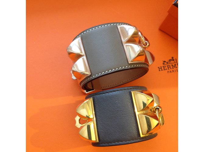 Hermès COLLIER DE CHIEN HERMES ETAIN Grigio antracite - vista 6