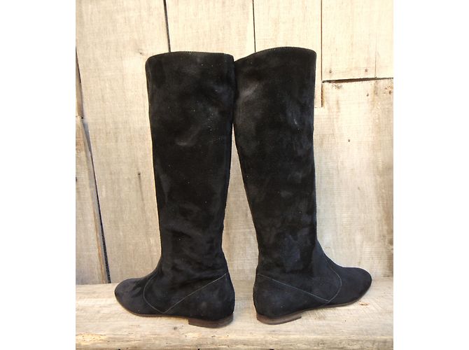 Stivali Apc APS in vitello velluto nero 36 - vista 6