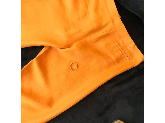 Hermès Pantalones Naranja - vista 10