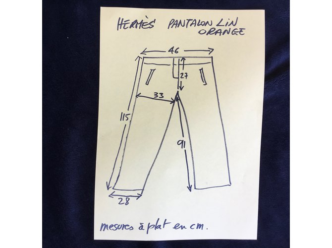Hermès Pantalones Naranja - vista 11