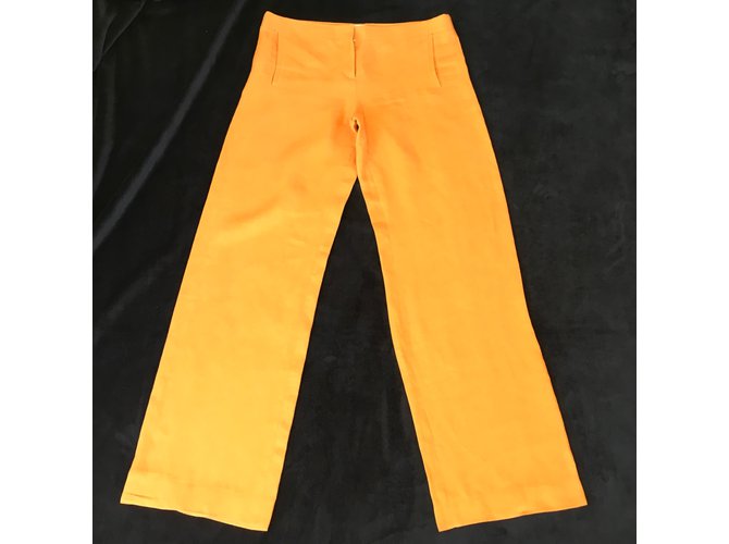 Hermès Pantalones Naranja - vista 3