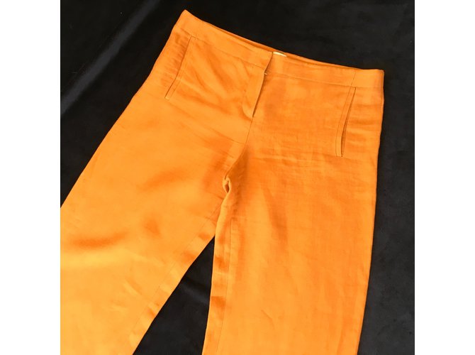 Hermès Pantalones Naranja - vista 5