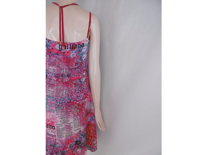 John Galliano - Seidenkleid mit Zeitungsdruck - Ansicht 13