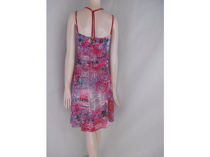 John Galliano - Seidenkleid mit Zeitungsdruck - Ansicht 6