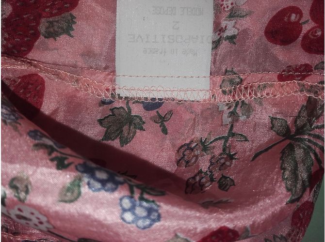 Autre Marque Blusa de seda con estampado de frutas rojas Multicolor - vista 3
