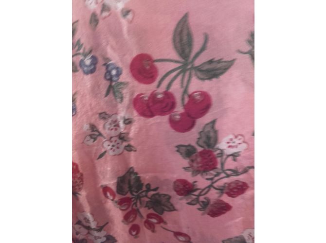 Autre Marque Blusa de seda con estampado de frutas rojas Multicolor - vista 4