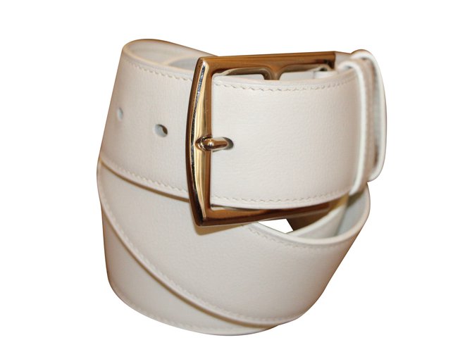 Hermès Cintura Etrivière Bianco - vista 2