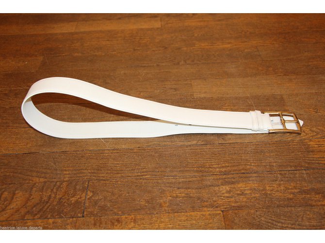 Hermès Cintura Etrivière Bianco - vista 3