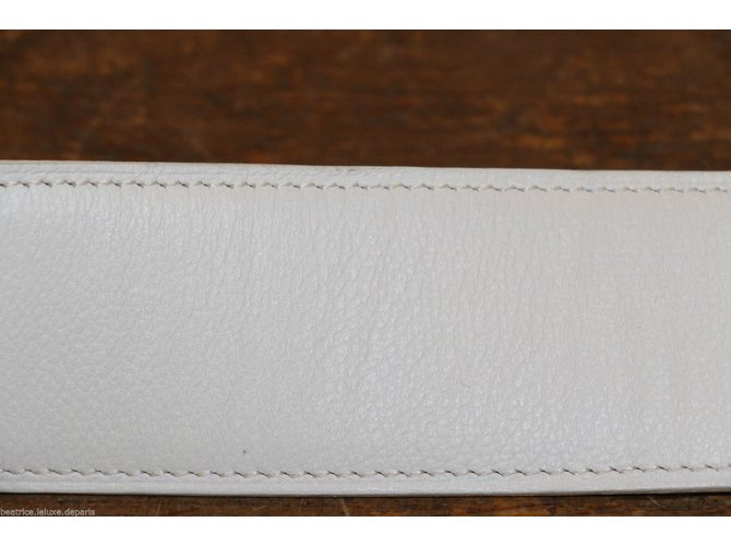 Hermès Cintura Etrivière Bianco - vista 5