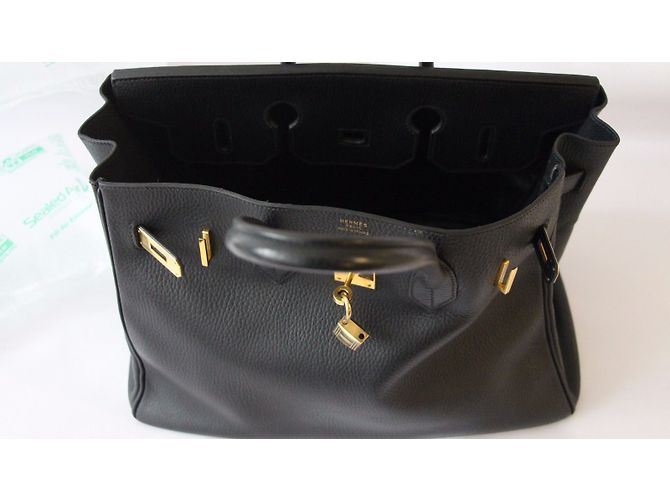 Hermès Superba borsa Birkin 35 cm Hermes cuir cow Ardennes Nero - vista 10