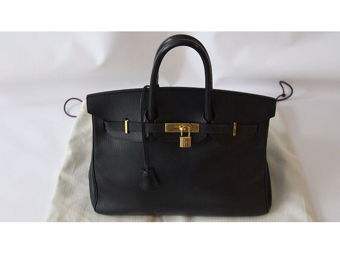 Hermès Superba borsa Birkin 35 cm Hermes cuir cow Ardennes Nero - vista 13