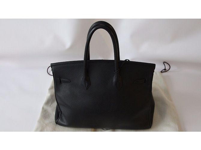 Hermès Superba borsa Birkin 35 cm Hermes cuir cow Ardennes Nero - vista 14