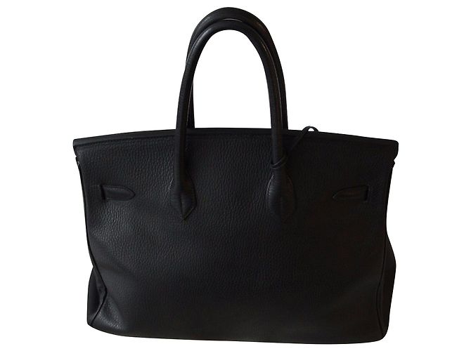 Hermès Superba borsa Birkin 35 cm Hermes cuir cow Ardennes Nero - vista 2