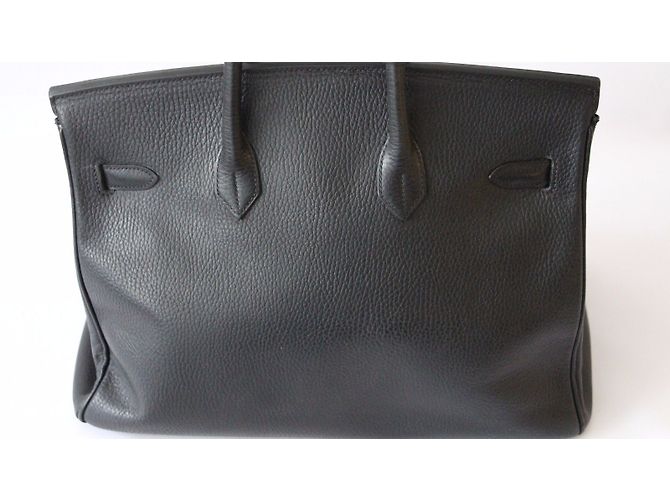 Hermès Superba borsa Birkin 35 cm Hermes cuir cow Ardennes Nero - vista 4