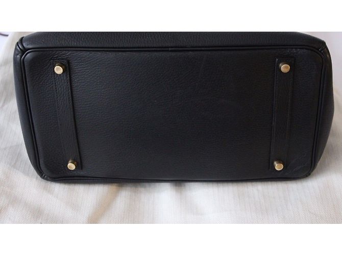 Hermès Superba borsa Birkin 35 cm Hermes cuir cow Ardennes Nero - vista 6