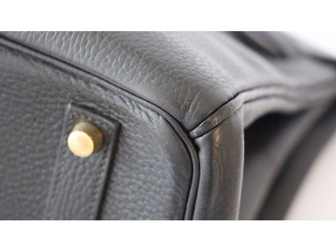 Hermès Superba borsa Birkin 35 cm Hermes cuir cow Ardennes Nero - vista 7