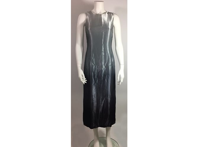 Autre Marque Vestido largo sin mangas caroll Plata Gris Gris antracita - vista 3