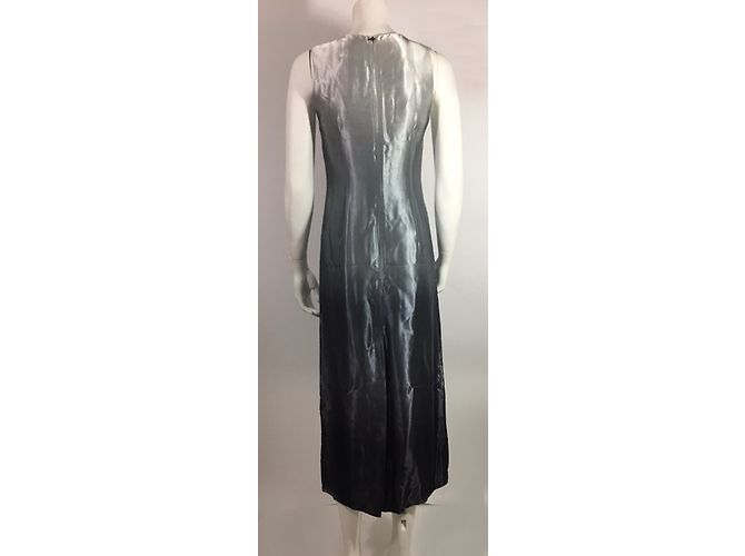 Autre Marque Vestido largo sin mangas caroll Plata Gris Gris antracita - vista 4