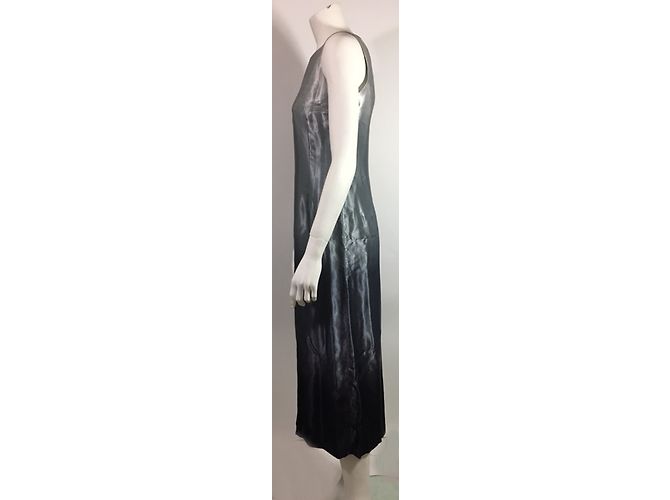 Autre Marque Vestido largo sin mangas caroll Plata Gris Gris antracita - vista 5