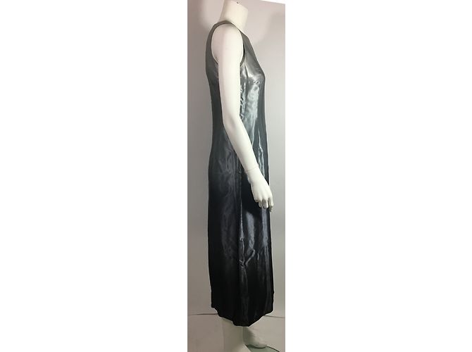 Autre Marque Vestido largo sin mangas caroll Plata Gris Gris antracita - vista 6