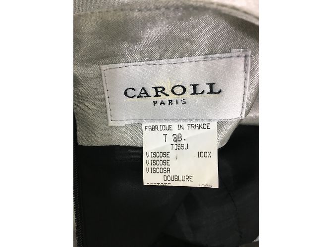 Autre Marque Vestido largo sin mangas caroll Plata Gris Gris antracita - vista 7