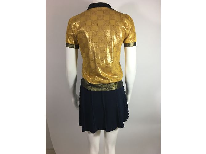 Top de punto de seda Louis Vuitton Dorado S - vista 7