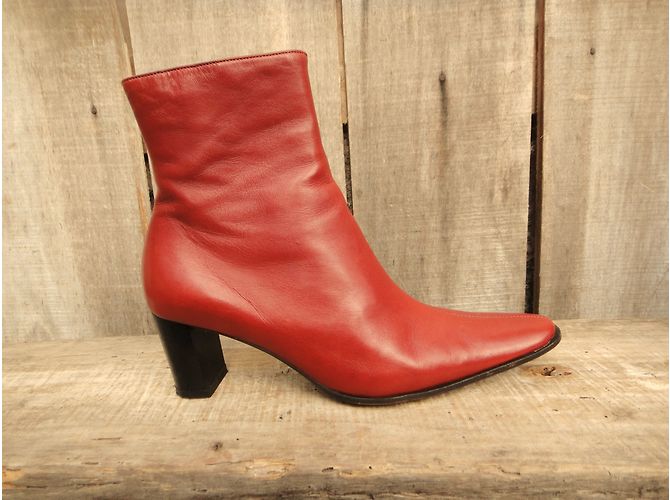 Robert Clergerie Ankle Boots Cognac Leather - view 3