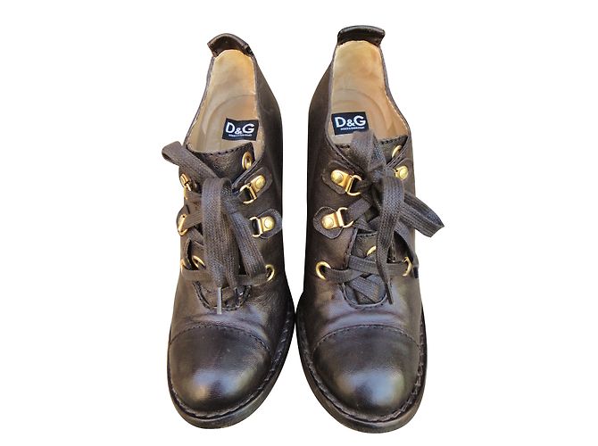 Botines Dolce & Gabbana de piel marrón oscuro - vista 2