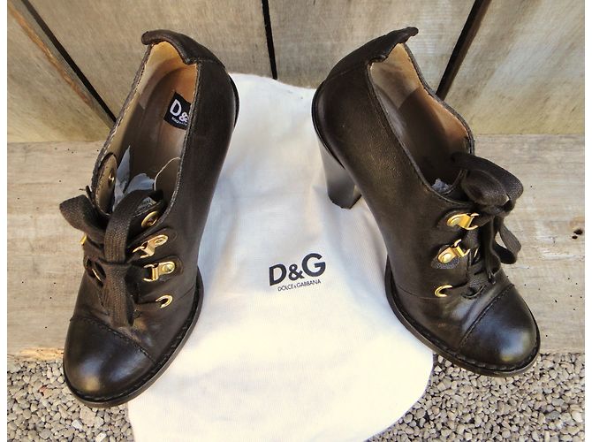 Botines Dolce & Gabbana de piel marrón oscuro - vista 7