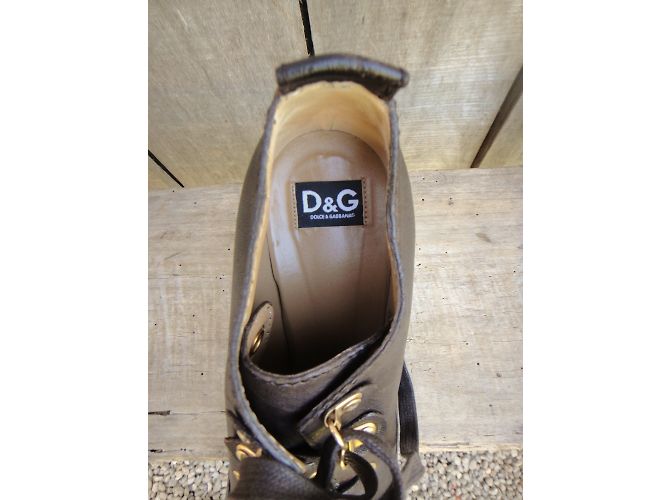 Botines Dolce & Gabbana de piel marrón oscuro - vista 8