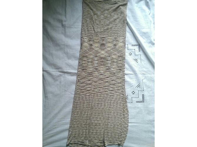 Falda larga con abertura Maje FRELON marrón beige viscosa Castaño - vista 3