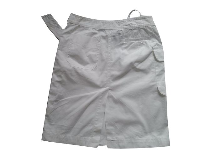 Saia envelope Sportmax de algodão branca Branco - vista 2