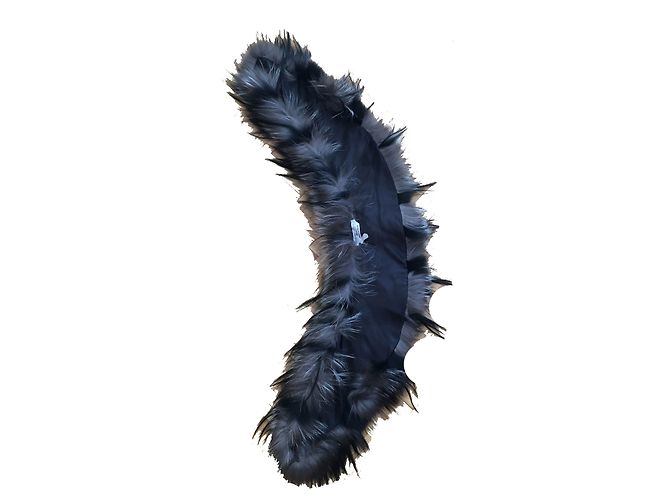 Collo di pelliccia di volpe Marina Rinaldi Nero Grigio Bianco - vista 2