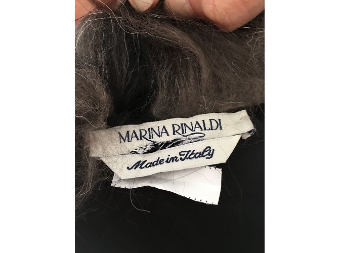 Collo di pelliccia di volpe Marina Rinaldi Nero Grigio Bianco - vista 3