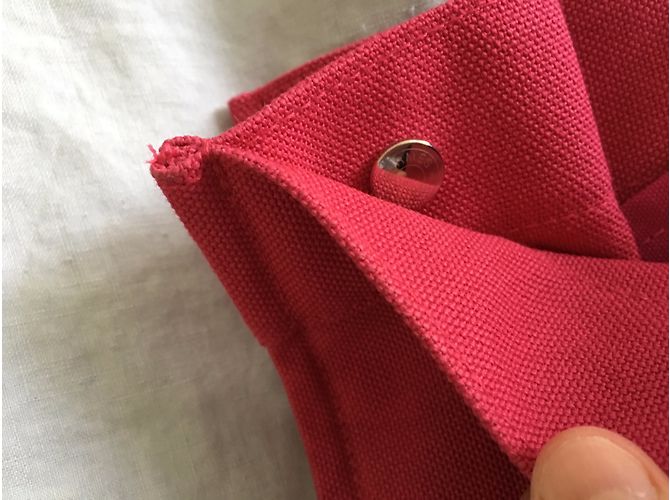 Hermès TOTO Handtasche aus Baumwollcanvas in Pink - Ansicht 9
