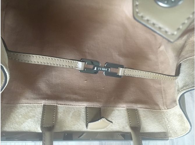 Borsa Fendi 2 jours in stingray taupe Stampa python - vista 14