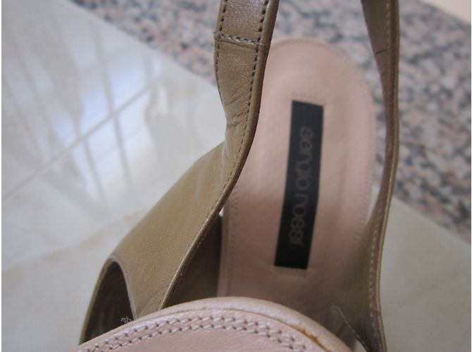Sandali Sergio Rossi in pelle marrone chiaro 37IT - vista 3