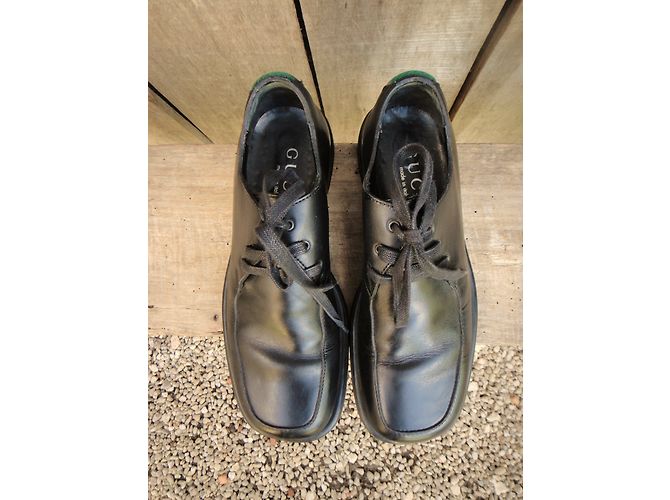 Scarpe Derby Gucci in pelle nera Nero - vista 6