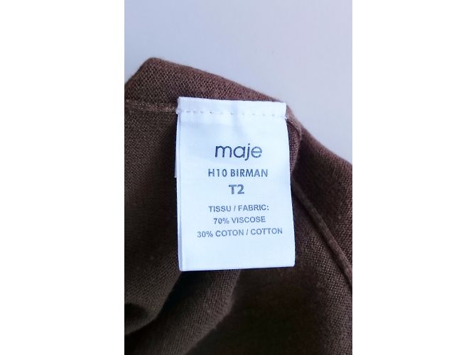 Top Maje Marrón de Jersey de Viscosa Castaño - vista 4