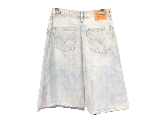 Gonna Levi's in denim blu di cotone - vista 2