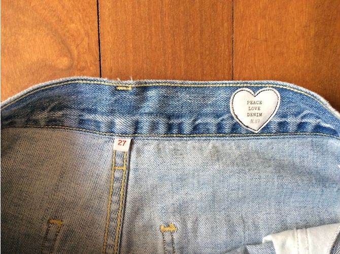 Gonna Levi's in denim blu di cotone - vista 5