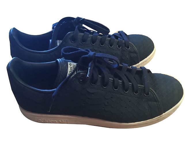 Adidas Stan Smith Sneakers in Pelle Blu - vista 2